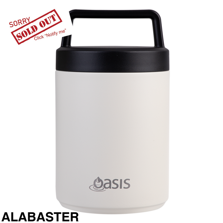 Oasis Double Wall Food Flask W/ Handle 480Ml Alabaster