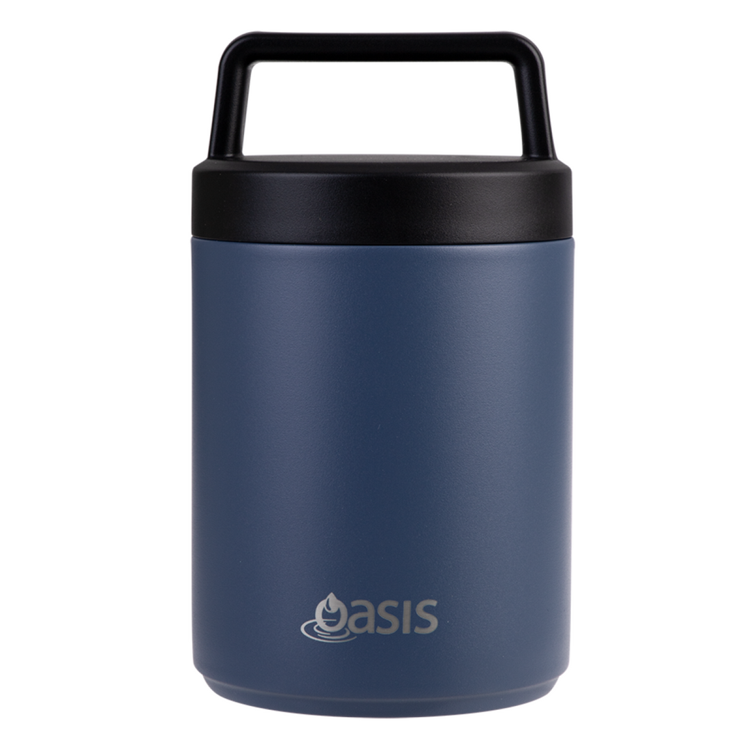 Oasis Double Wall Food Flask W/ Handle 480Ml Navy Indigo