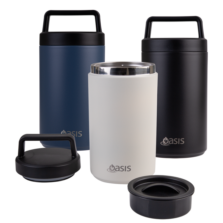 Oasis Double Wall Food Flask W/ Handle 700Ml