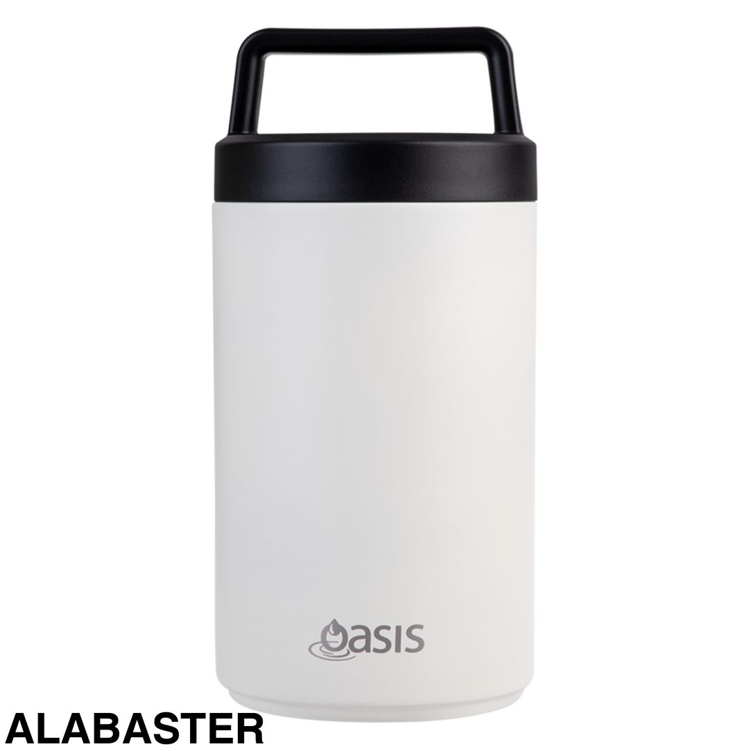 Oasis Double Wall Food Flask W/ Handle 700Ml Alabaster