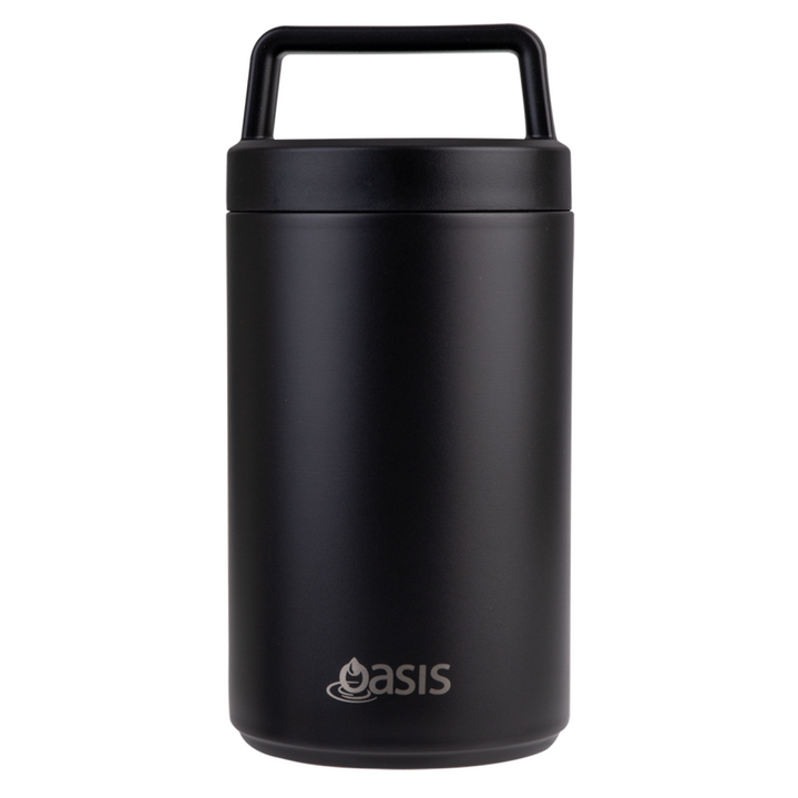 Oasis Double Wall Food Flask W/ Handle 700Ml Black
