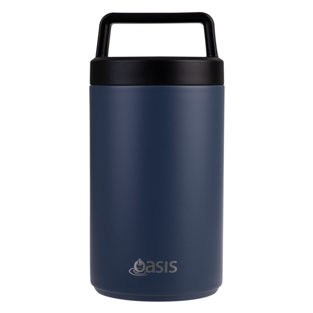 Oasis Double Wall Food Flask W/ Handle 700Ml Navy Indigo