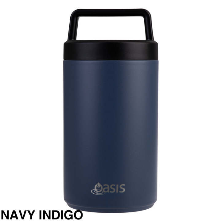 Oasis Double Wall Food Flask W/ Handle 700Ml Navy Indigo