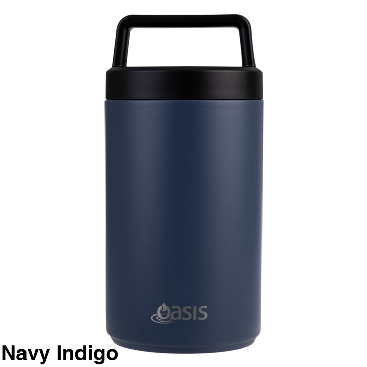Oasis Double Wall Food Flask W/ Handle 700Ml Navy Indigo