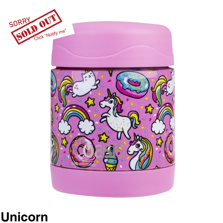 Oasis Food Flask 300Ml Unicorn