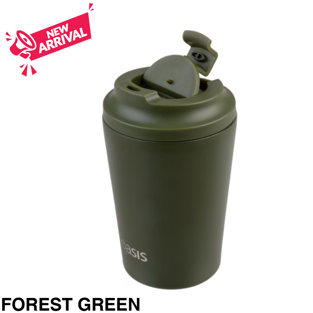 Oasis Insulated Coffee Cup 360ml Forest Green
