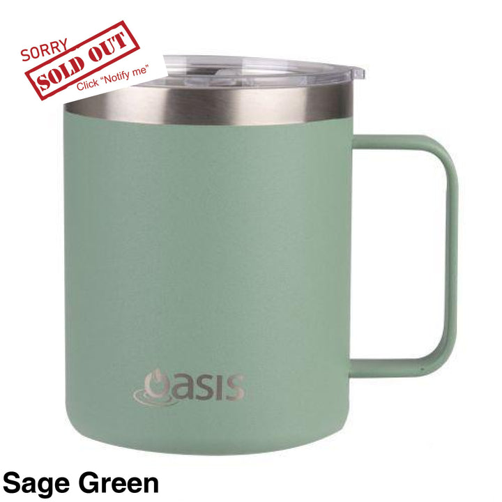 Oasis Insulated Explorer Mug 400Ml Sage Green