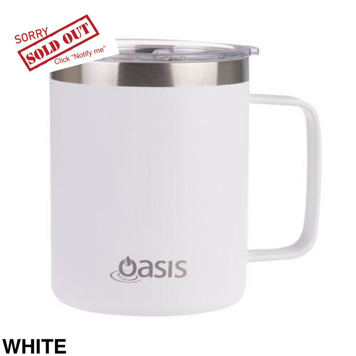 Oasis Insulated Explorer Mug 400Ml White