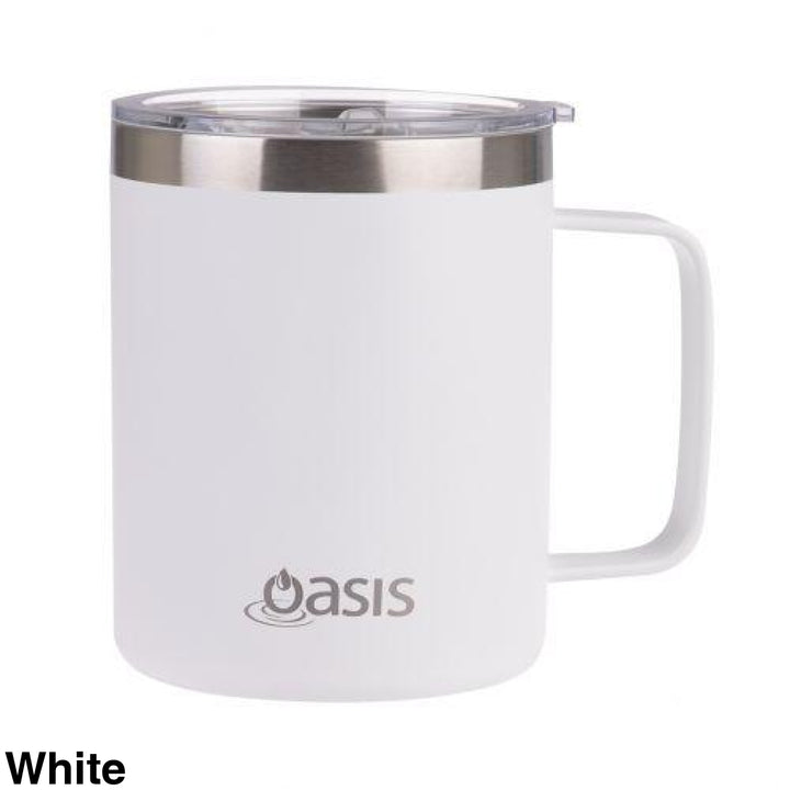 Oasis Insulated Explorer Mug 400Ml White