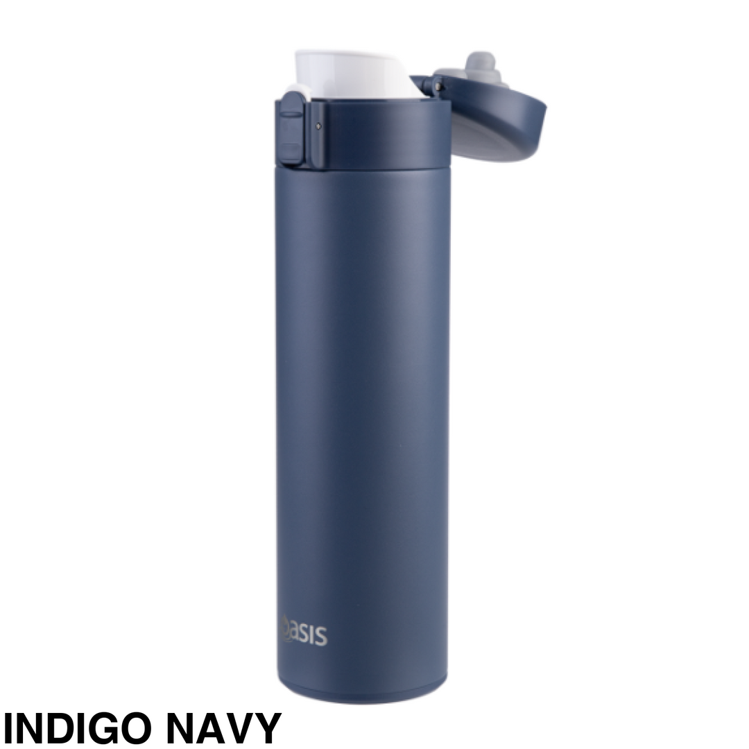 Oasis Insulated Flip Top Flask 480ml Indigo Navy