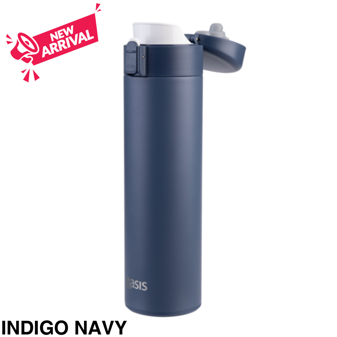 Oasis Insulated Flip Top Flask 480ml Indigo Navy