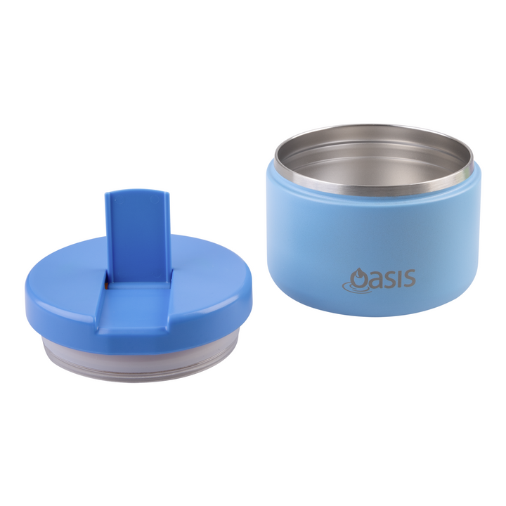 Oasis Insulated Food Flask With Quick Release Lid 300ml Blue