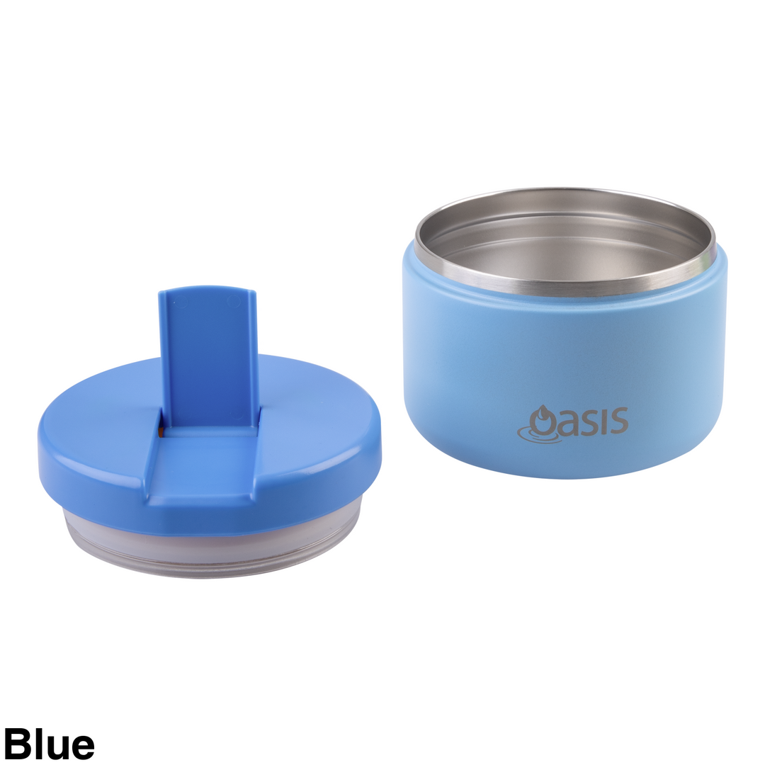 Oasis Insulated Food Flask With Quick Release Lid 300ml Blue