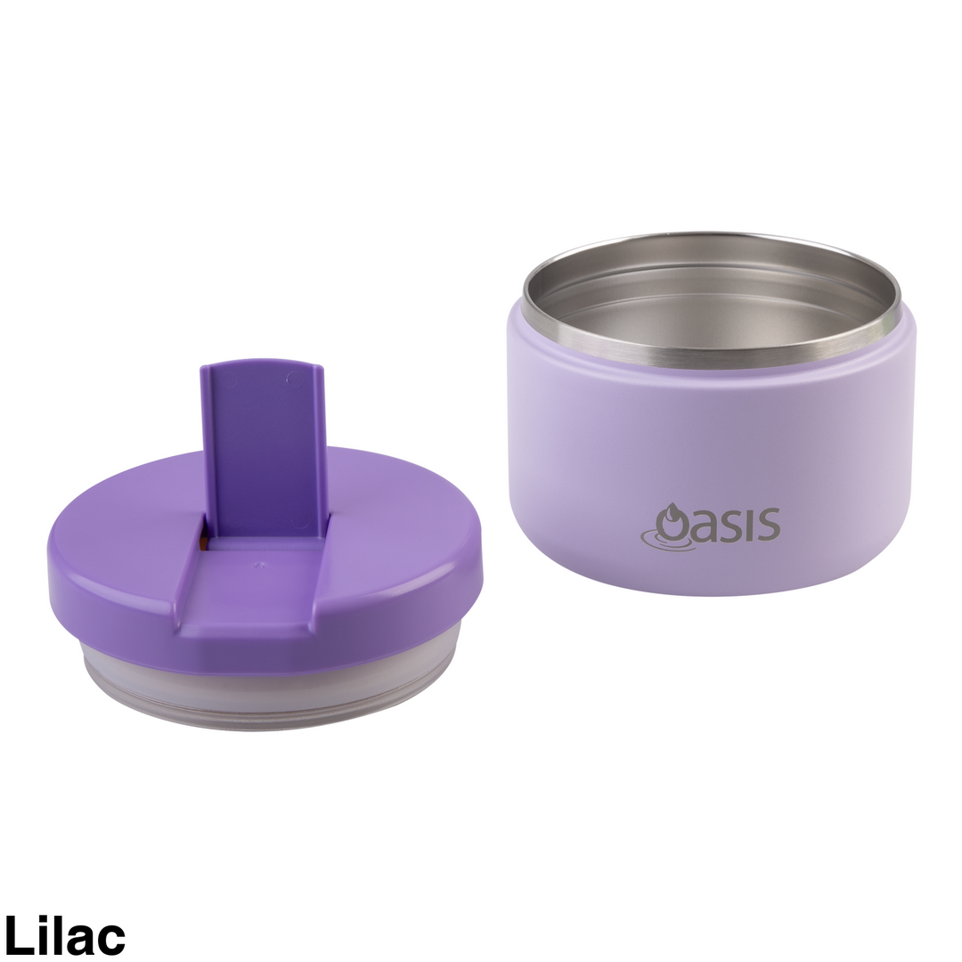 Oasis Insulated Food Flask With Quick Release Lid 300ml Lilac