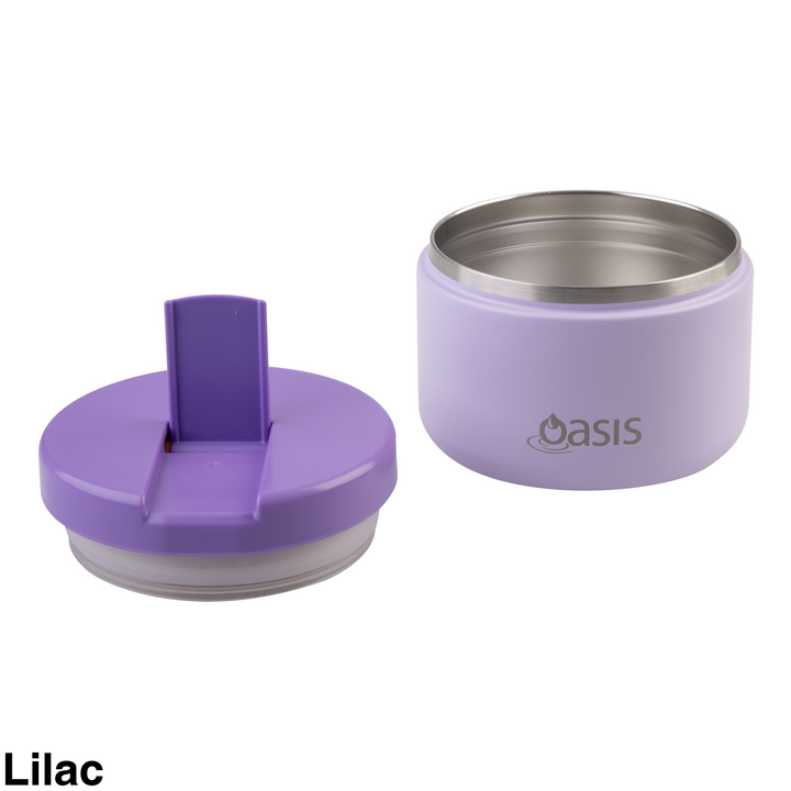 Oasis Insulated Food Flask With Quick Release Lid 300ml Lilac
