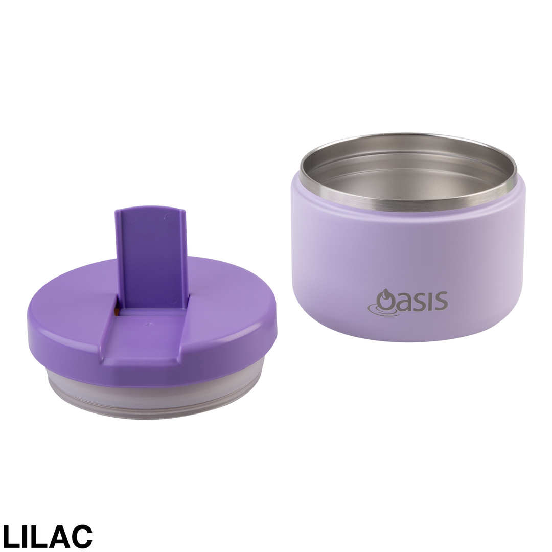 Oasis Insulated Food Flask With Quick Release Lid 300ml Lilac