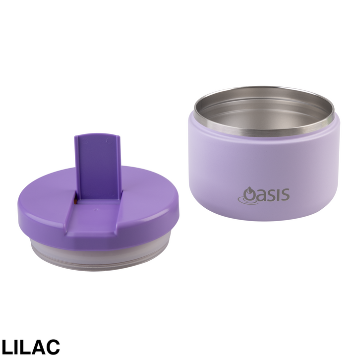 Oasis Insulated Food Flask With Quick Release Lid 300ml Lilac