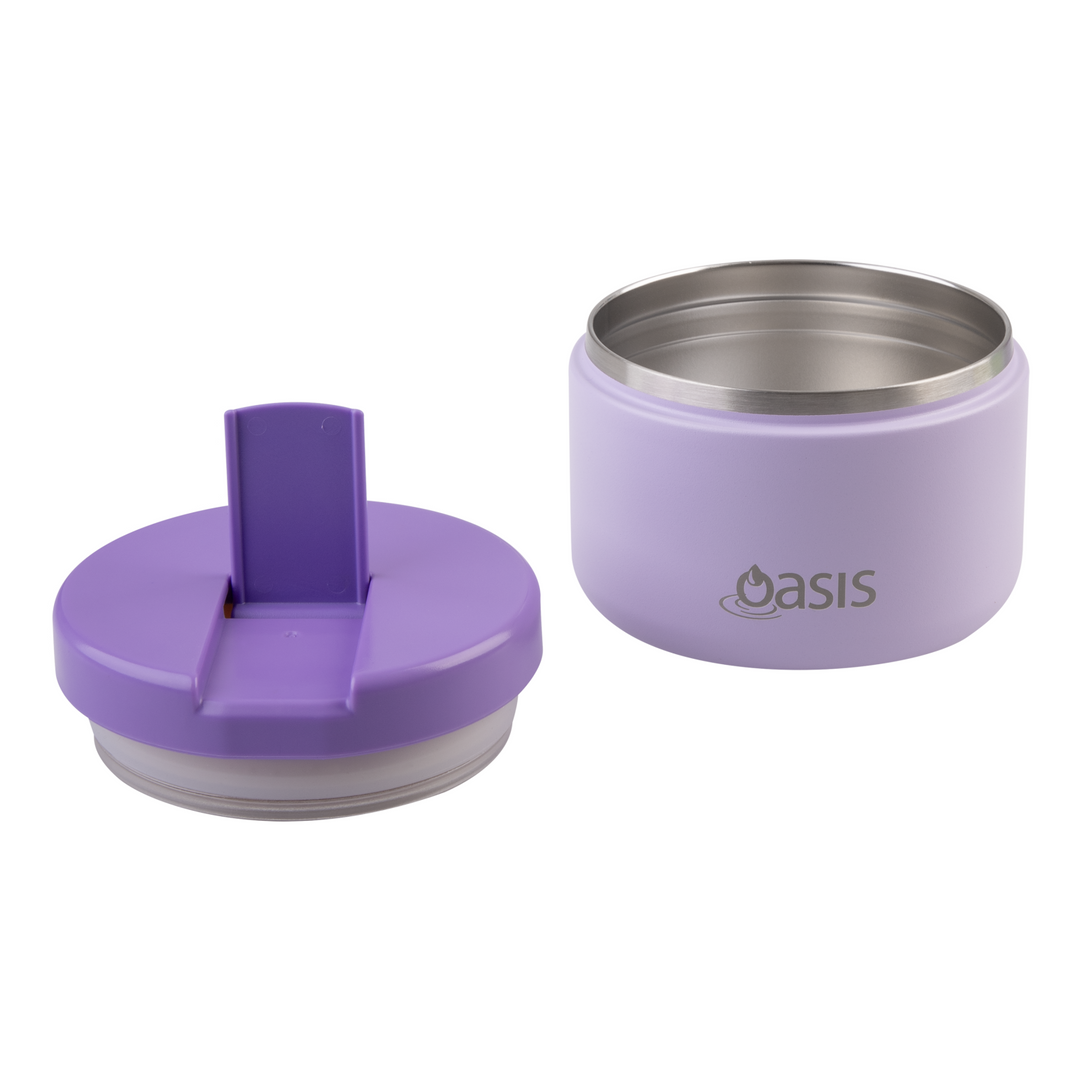 Oasis Insulated Food Flask With Quick Release Lid 300ml Lilac