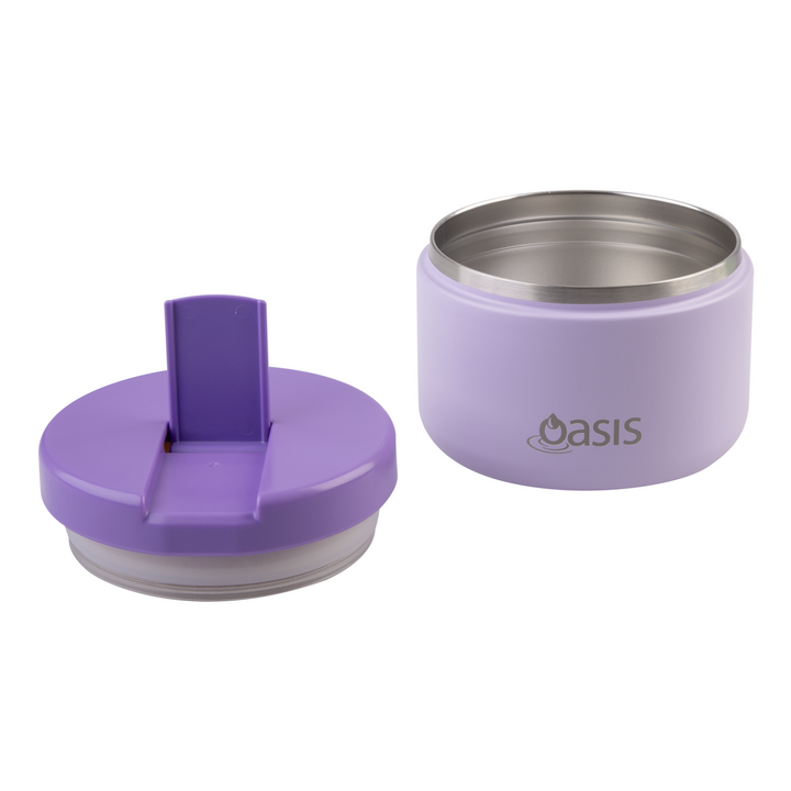 Oasis Insulated Food Flask With Quick Release Lid 300ml Lilac