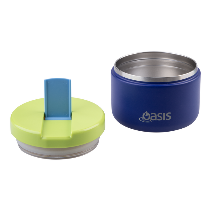 Oasis Insulated Food Flask With Quick Release Lid 300ml Peacock Blue