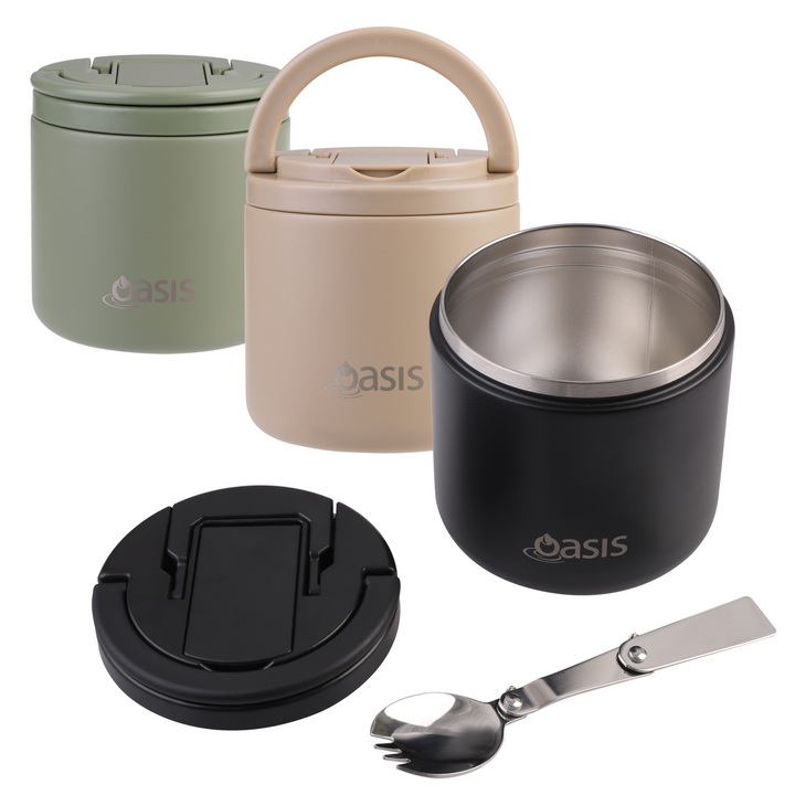 Oasis Insulated Food Flask With Quick Release Lid 550ml