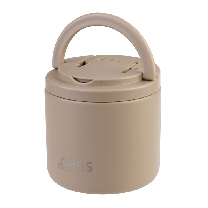 Oasis Insulated Food Flask With Quick Release Lid 550ml Latte