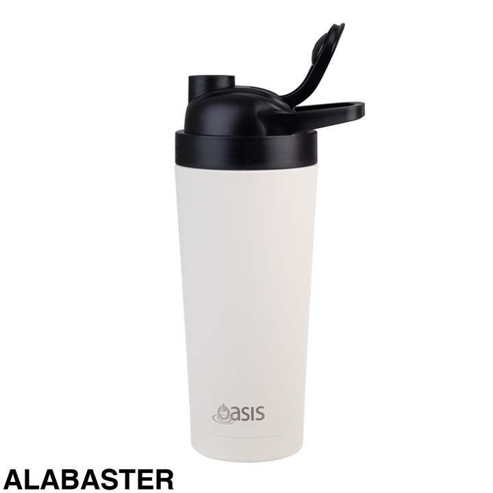 Oasis Insulated Protein Shaker 700Ml Alabaster