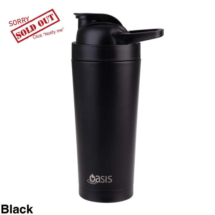 Oasis Insulated Protein Shaker 700Ml Black