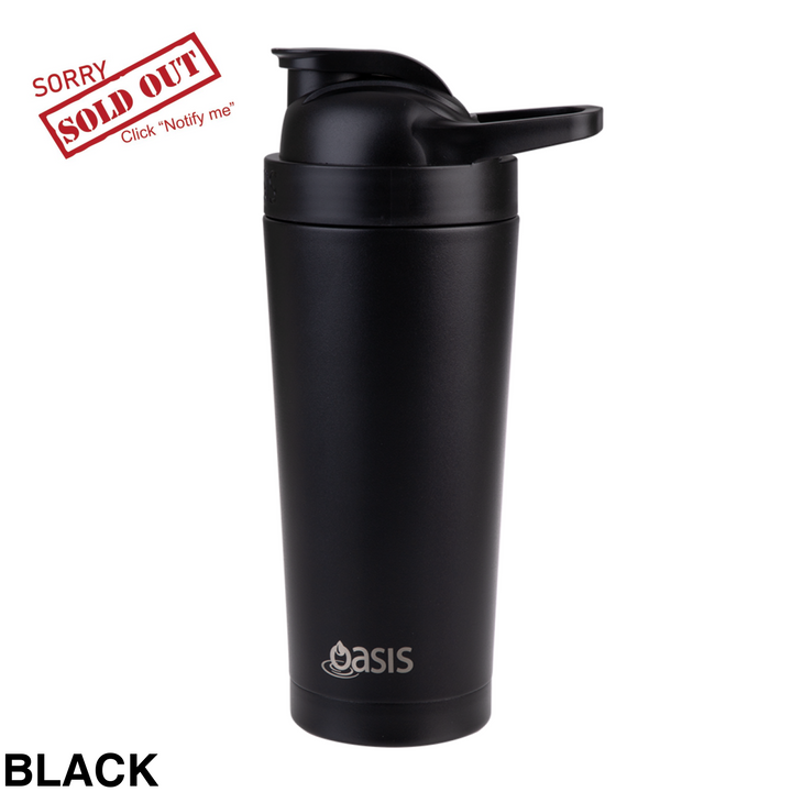 Oasis Insulated Protein Shaker 700Ml Black