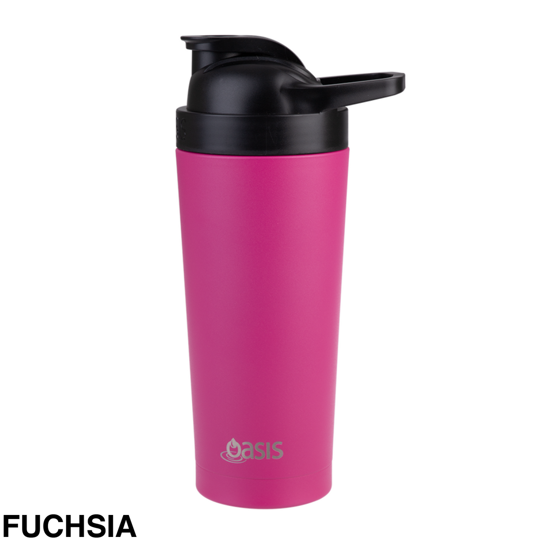 Oasis Insulated Protein Shaker 700Ml Fuchsia