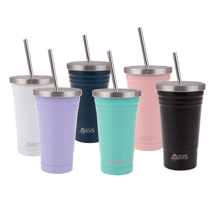 Oasis Insulated Smoothie Tumbler With Straw 500Ml