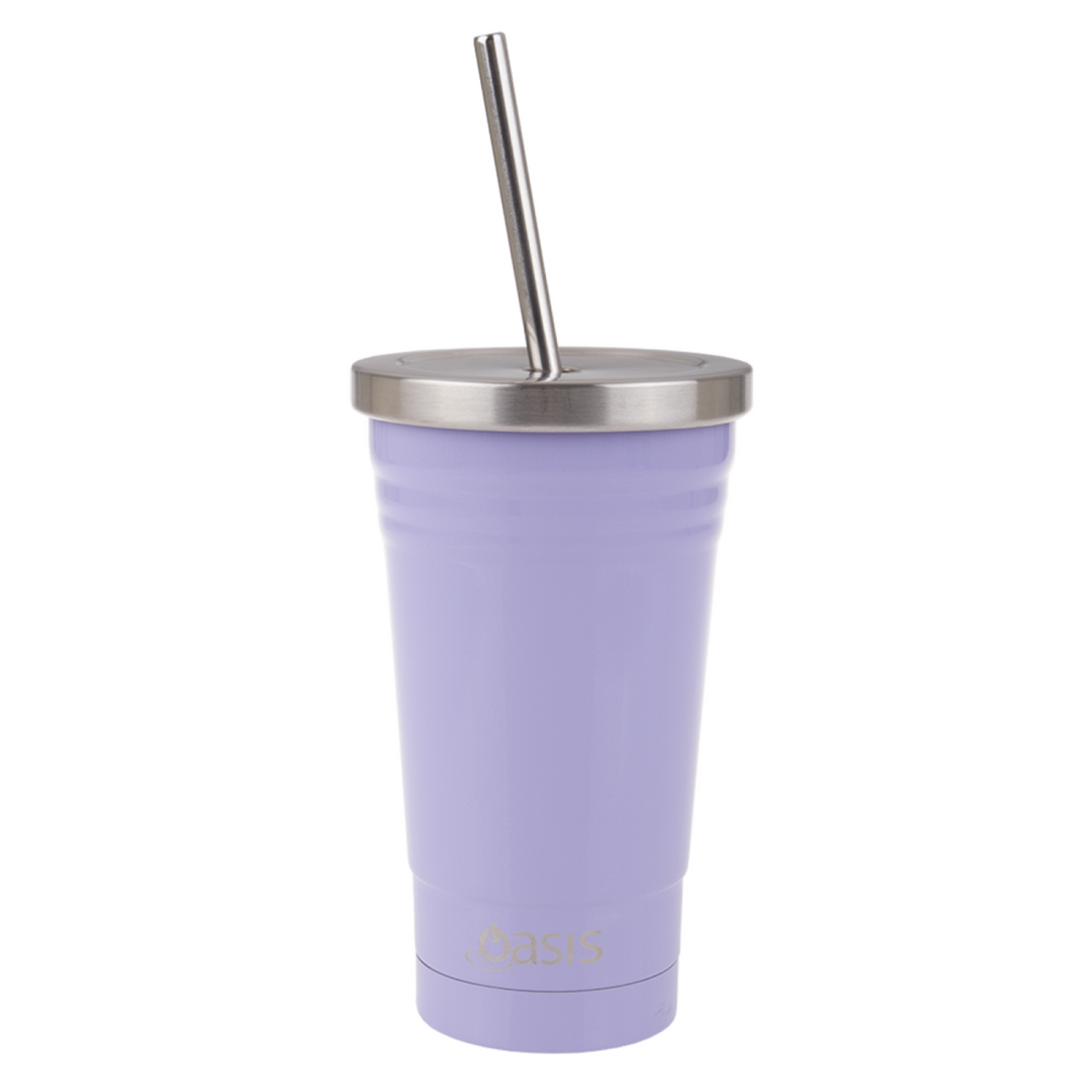 Oasis Insulated Smoothie Tumbler With Straw 500Ml Lilac
