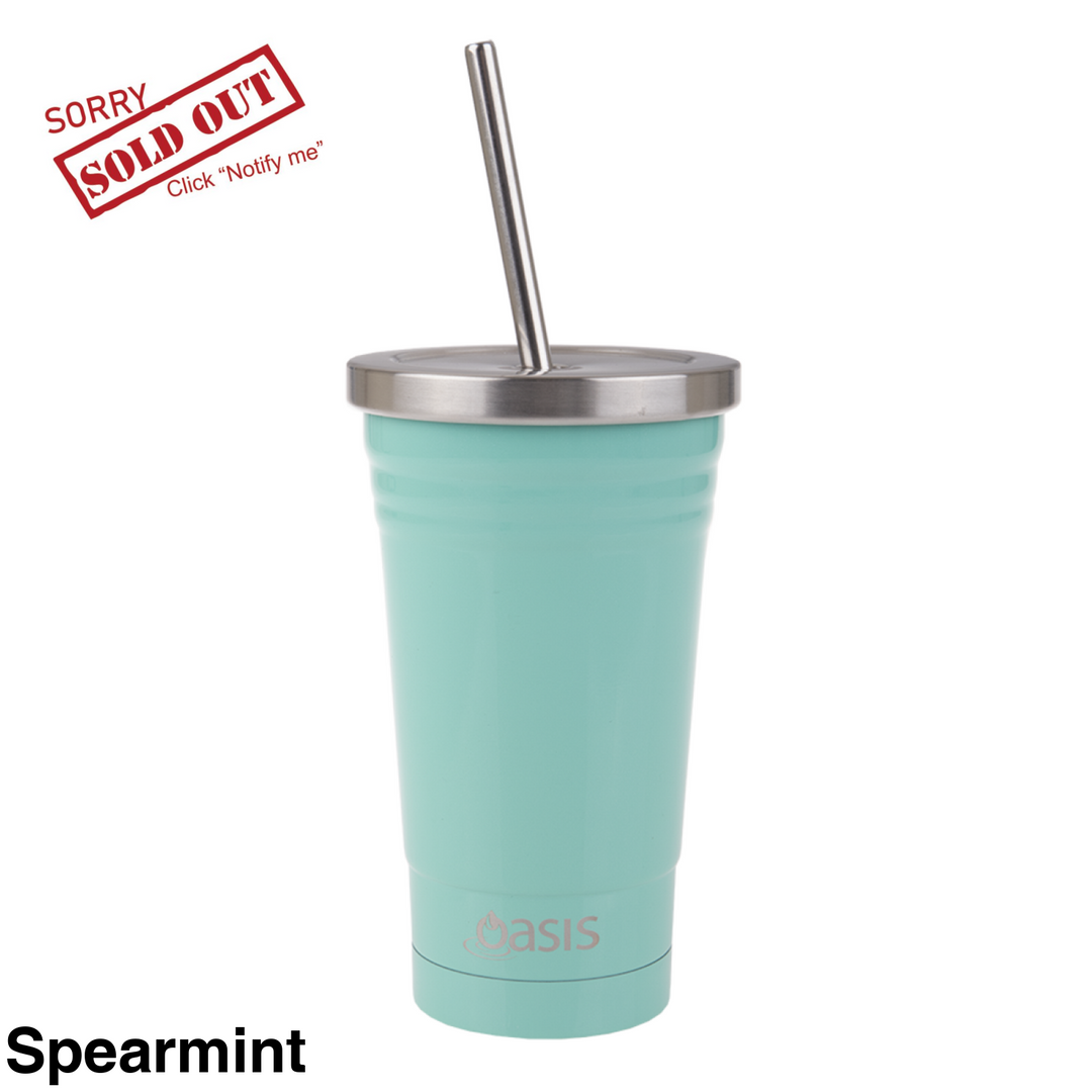 Oasis Insulated Smoothie Tumbler With Straw 500Ml Spearmint