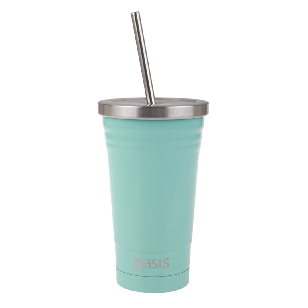 Oasis Insulated Smoothie Tumbler With Straw 500Ml Spearmint