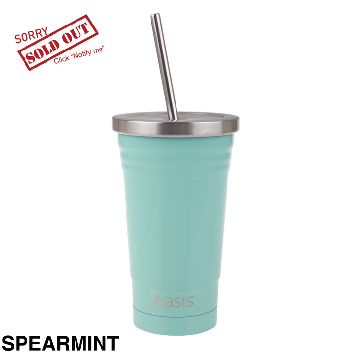 Oasis Insulated Smoothie Tumbler With Straw 500Ml Spearmint