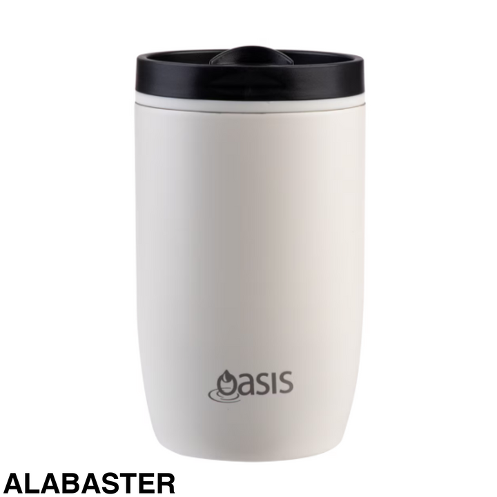 Oasis Insulated Travel Cup with Leakproof Slide Lid 300ml Alabaster