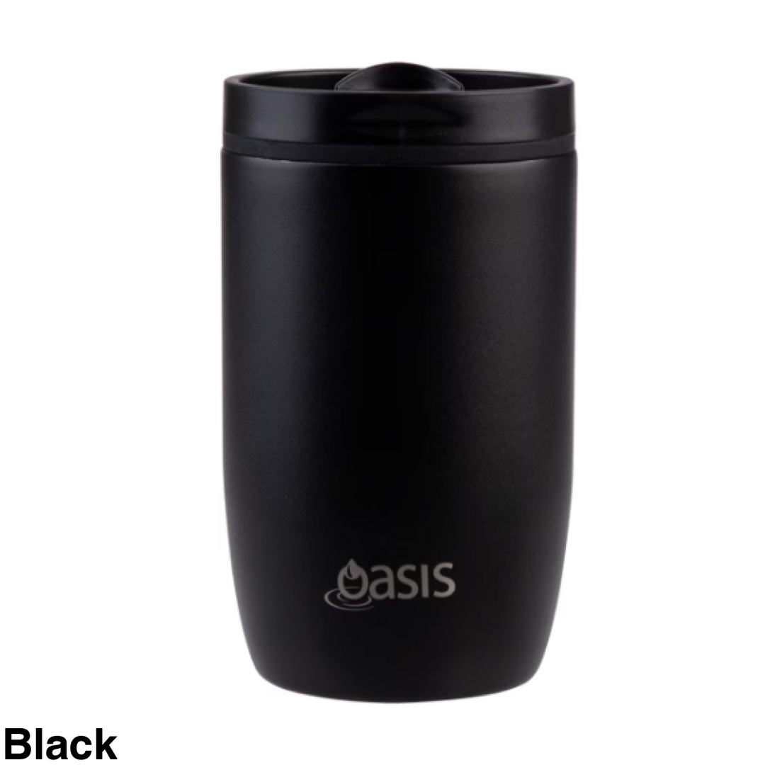 Oasis Insulated Travel Cup with Leakproof Slide Lid 300ml Black