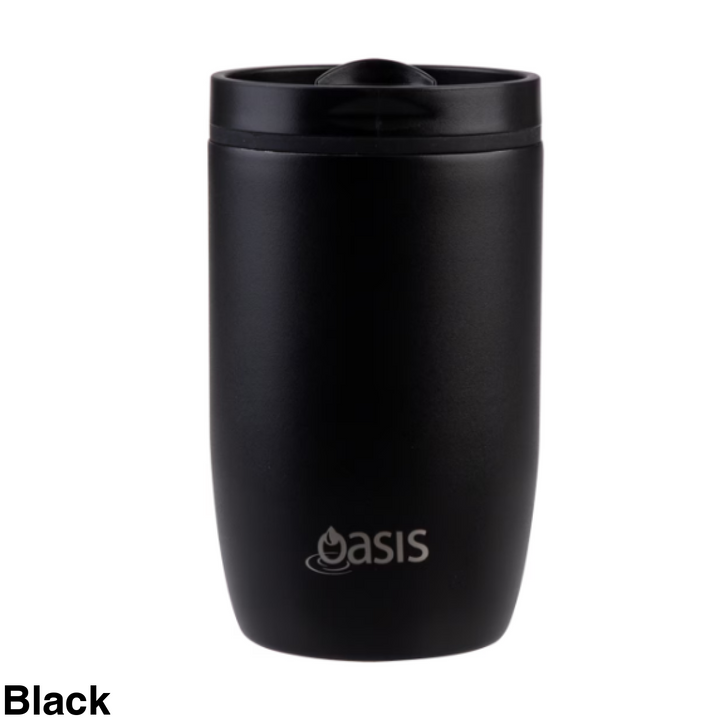 Oasis Insulated Travel Cup with Leakproof Slide Lid 300ml Black