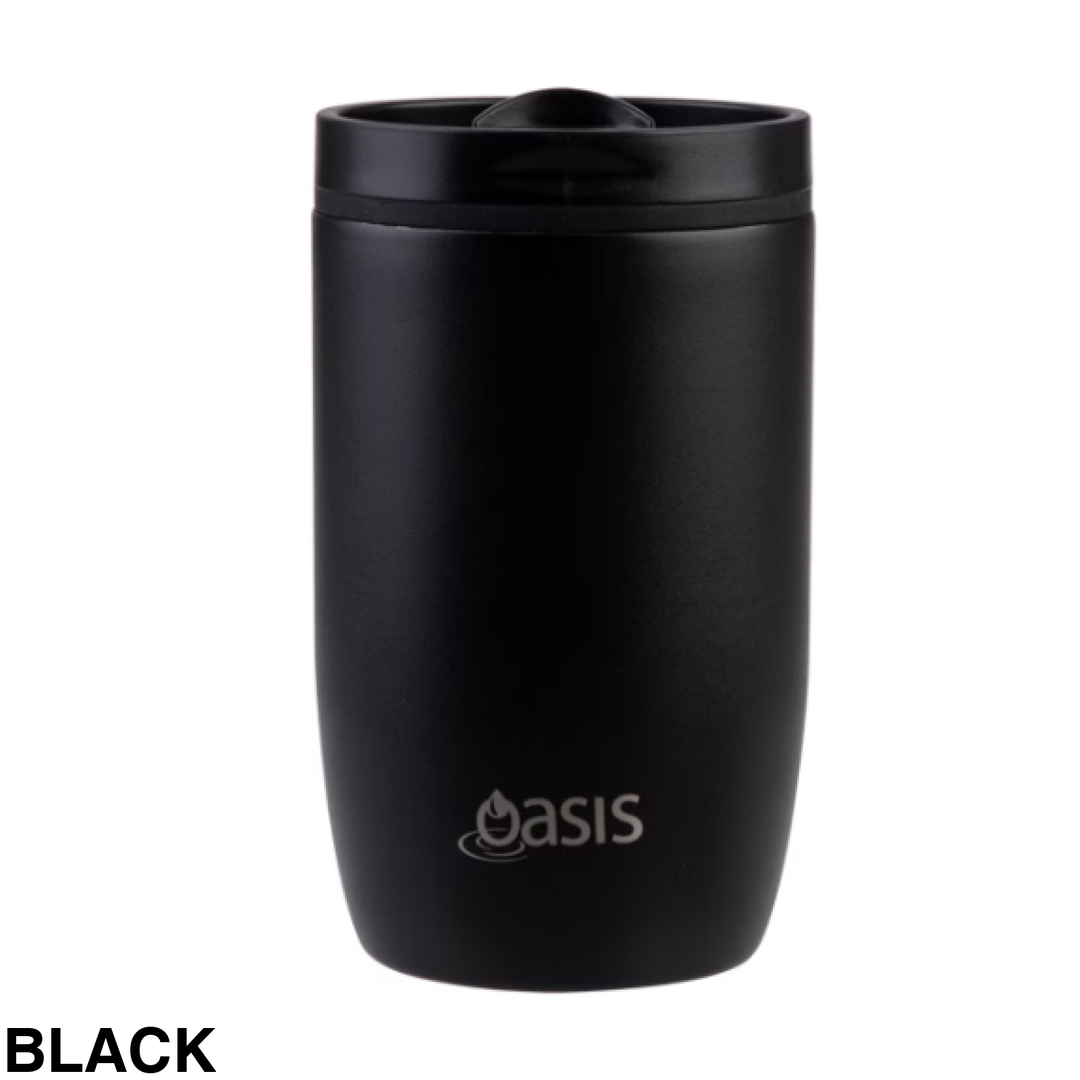 Oasis Insulated Travel Cup with Leakproof Slide Lid 300ml Black