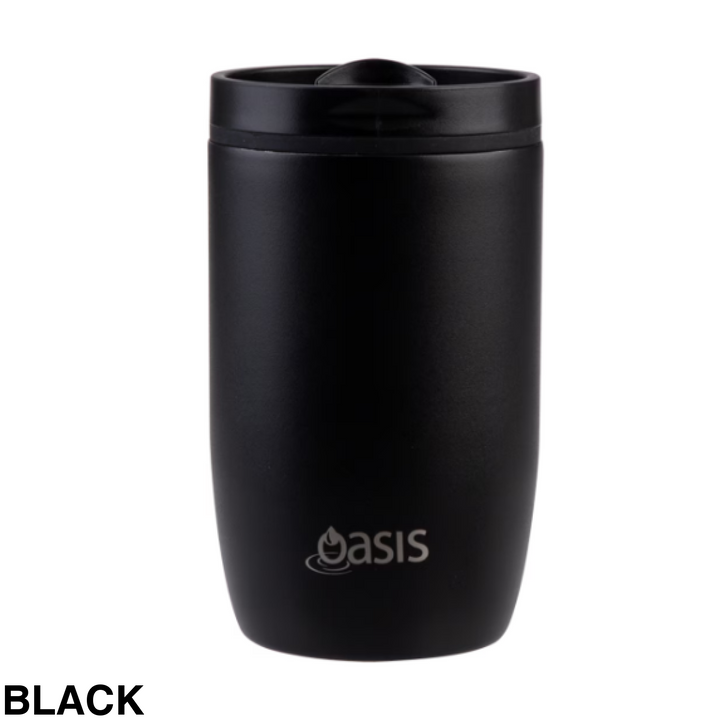 Oasis Insulated Travel Cup with Leakproof Slide Lid 300ml Black