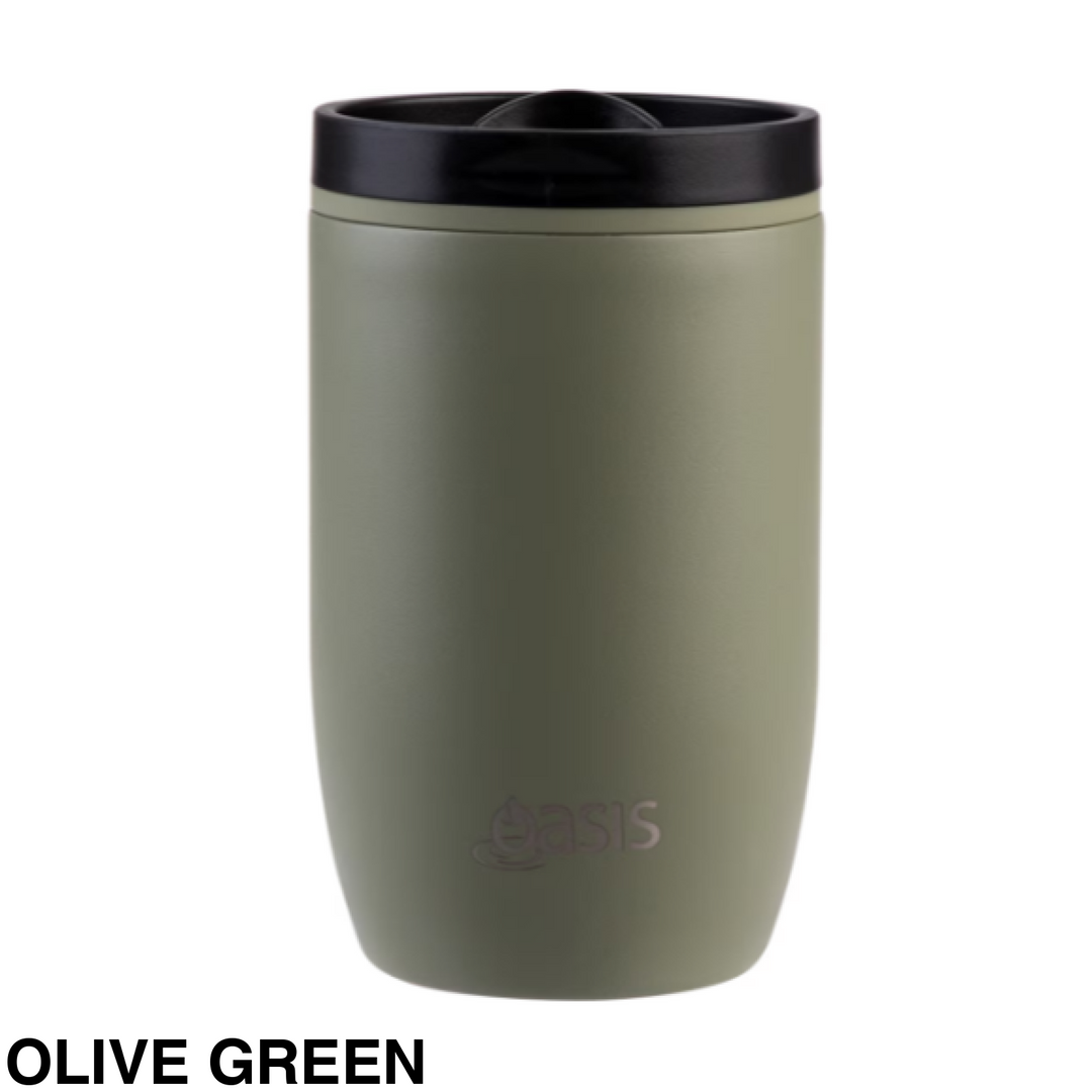 Oasis Insulated Travel Cup with Leakproof Slide Lid 300ml Olive Green