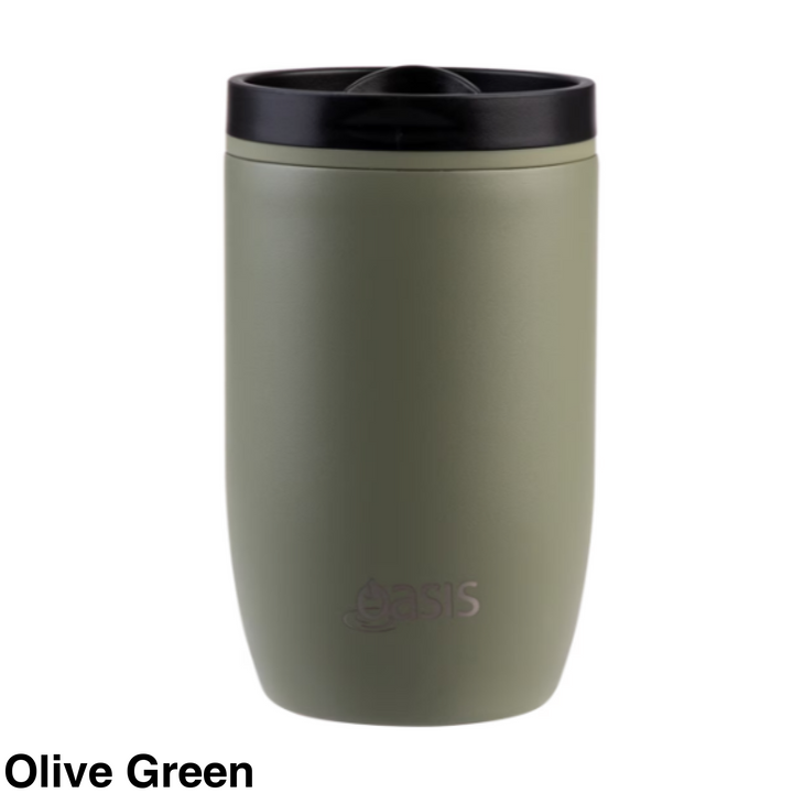 Oasis Insulated Travel Cup with Leakproof Slide Lid 300ml Olive Green