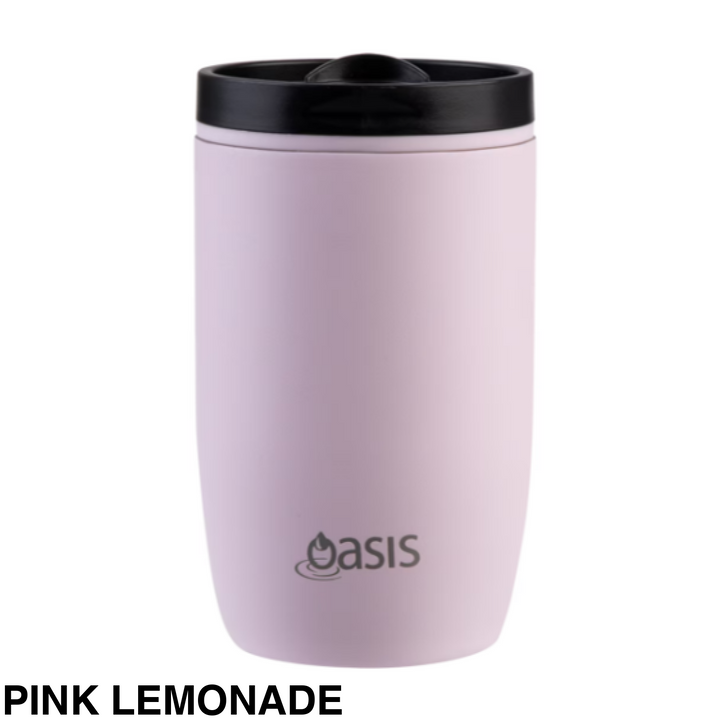 Oasis Insulated Travel Cup with Leakproof Slide Lid 300ml Pink Lemonade