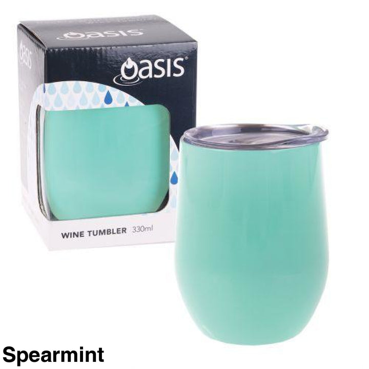 Oasis Insulated Wine Tumbler 330Ml Gift Boxed Spearmint