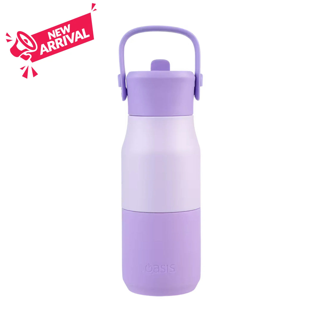 Oasis Jnr Drink Bottle with sipper 400ml Lilac