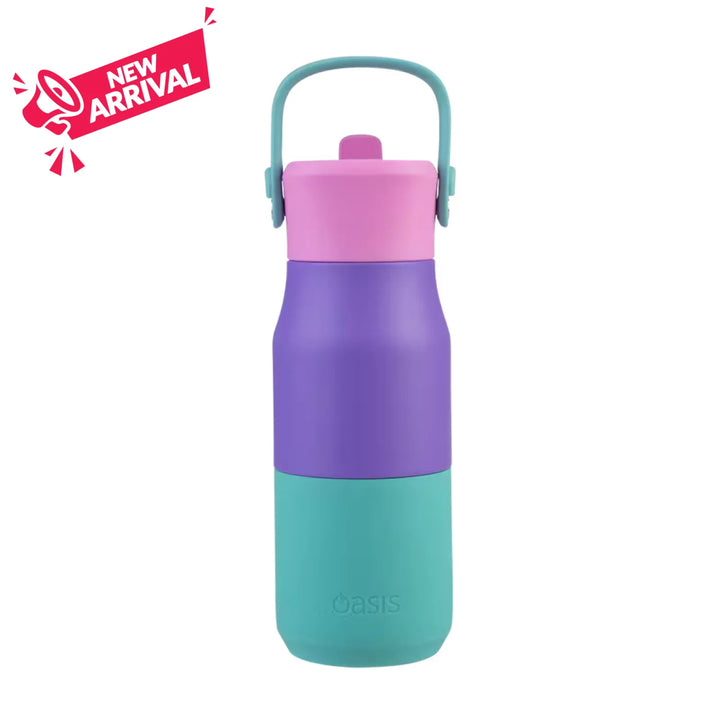 Oasis Jnr Drink Bottle with sipper 400ml Mermaid Purple