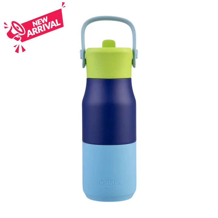 Oasis Jnr Drink Bottle with sipper 400ml Peacock Blue