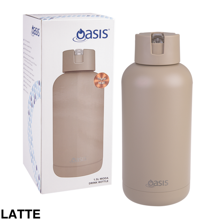 Oasis Moda Triple Insulated 1.5L Bottle Latte