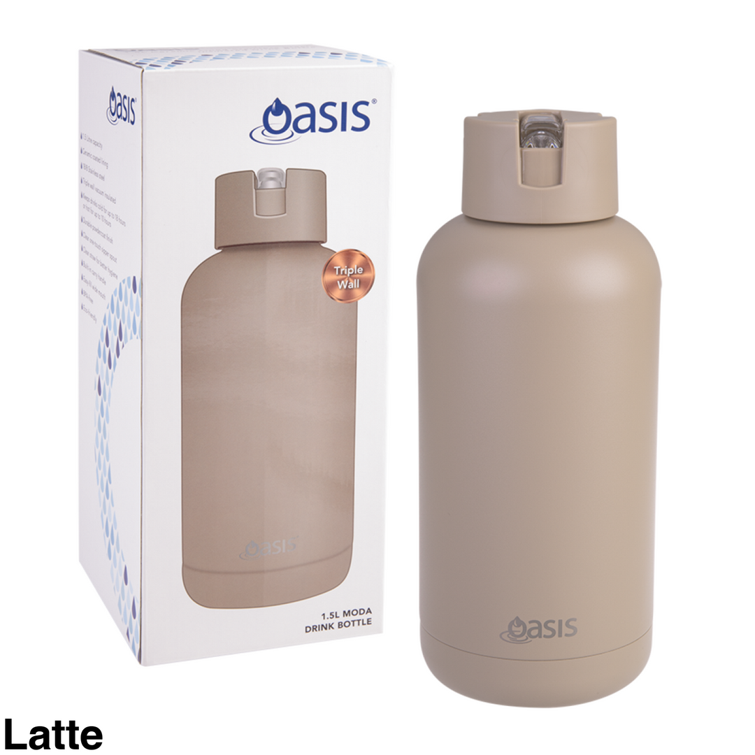 Oasis Moda Triple Insulated 1.5L Bottle Latte