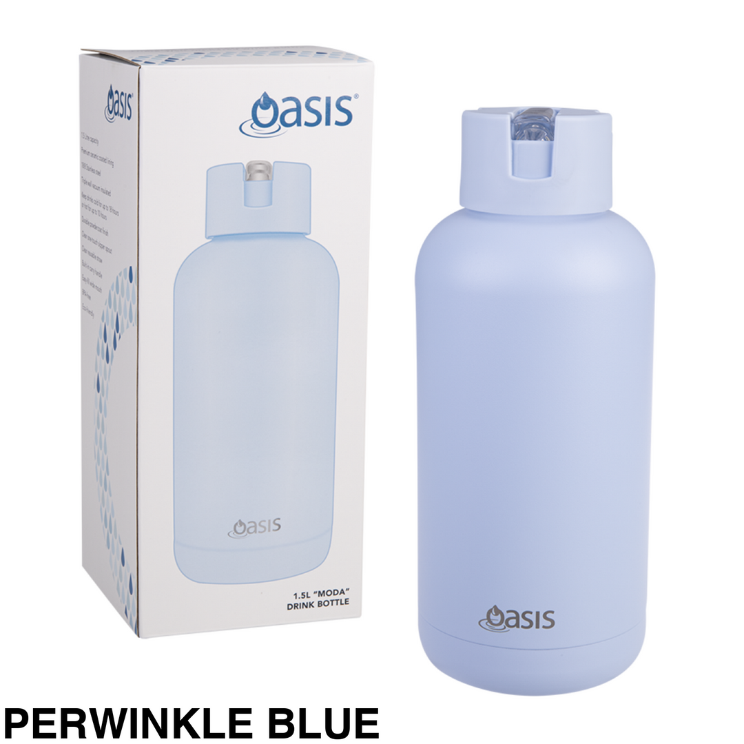 Oasis Moda Triple Insulated 1.5L Bottle Perwinkle Blue